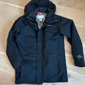 Columbia Women’s Navy Snow/Raincoat with Removable Omni-Heat Liner